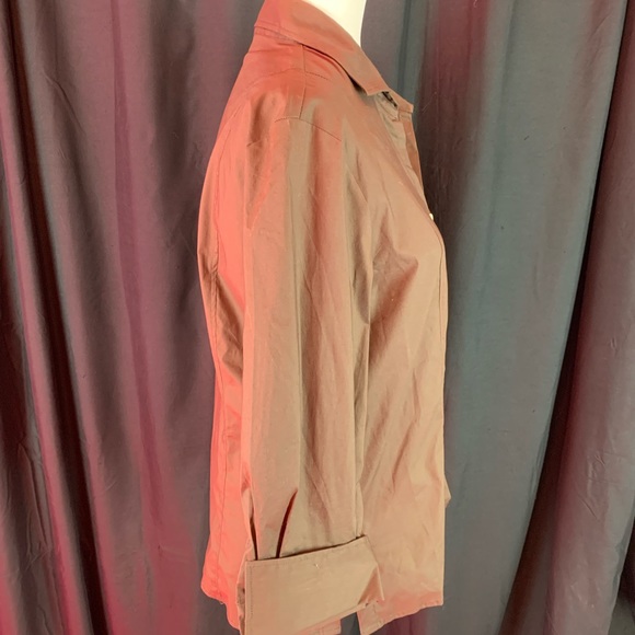 Harve Benard brown 3/4 sleeve button down size L - Picture 4 of 7